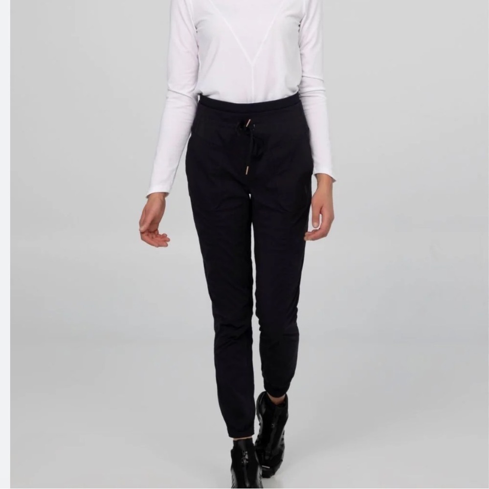 Indygena Gamba Trail Black Jogger Pants Elastic Waist Drawstring Size M Women’s